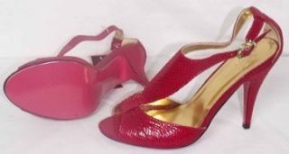 Apple Bottoms New Womens Red High Heel Shoes Sz 8 5 9 10 11 Ret 50H  