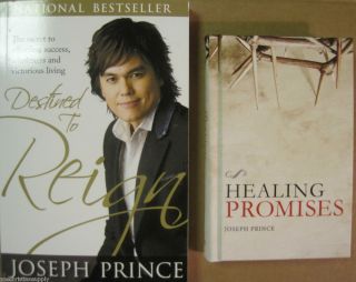DESTINED TO REIGN Paperback PLUS HEALING PROMISES Hardcover by Joseph Prince  