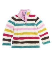 New Joules SS12 JNR Girls Creme Merridie Creme Stripe Fleece Sweatshirt  