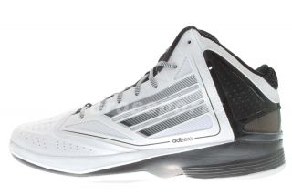 Adidas Adizero Ghost 2 White Black Silver Mens Basketball Shoe Josh Smith G48814  