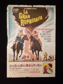 The Great Sioux Massacre Joseph Cotten Argentine 1sh Movie Poster 1965  