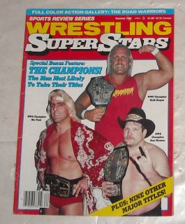 Summer 1986 Wrestling Superstars Magazine Hulk Hogan Flair Stan Hansen Road War  