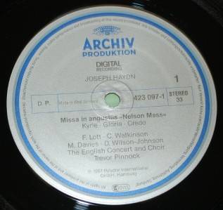 Joseph Haydn Missa in Angustiis Trevor Pinnock Archiv Records  