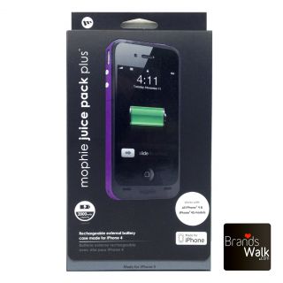 Mophie Juice Pack Plus Battery Case Purple iPhone 4 s Authorized Dealer  