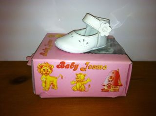 Kids Baby Josmo Soft Soles Girls Velcro White Patent Shoes  