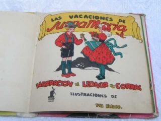 Las Vacaciones de Juana María Book Doll 1944 Spanish  