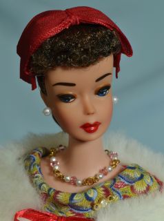 OOAK Vintage Brunette 1963 6 Ponytail Barbie Doll Repaint by Juliaoriginals  