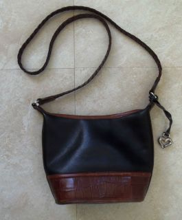 Brighton Black and Brown Leather Little Judy Shoulderbag