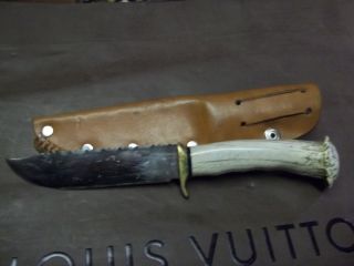 Vintage Stag Custom Hunting Knife Juneau Alaska Estate Ruana