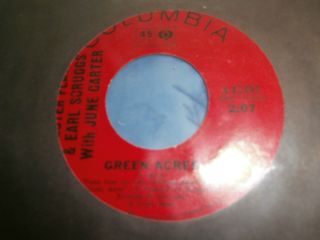  RPM Record Lester Flatt Earl Scruggs with June Carter Green Acres NM