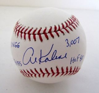 Al Kaline Detroit Tigers Autographed MLB Baseball 4X Inscribed SI