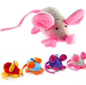 Clatter Mouse Assorted Colors Large Catnip Rattle Cat Toy