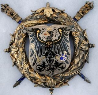 Imperial Prussia German Kaiser Wilhelm Silver Gilt Court Badge