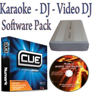 Karaoke DJ Cue 7 Software Hard Drive 1300 Song Pack System Machine CDG