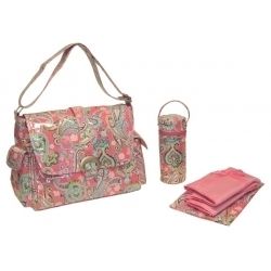 New! Kalencom 2960 Laminated Buckle Bag Cotton Candy Paisley Pink Fast