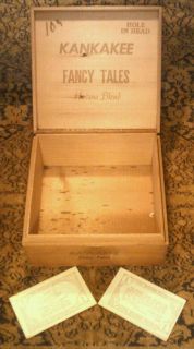 Kankakee Fancy Tails Havana Blend Cigar Box & (2) K3 Centennial Wooden