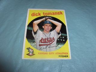1959 Topps Dick Tomanek 369 EX Kansas City Athletics
