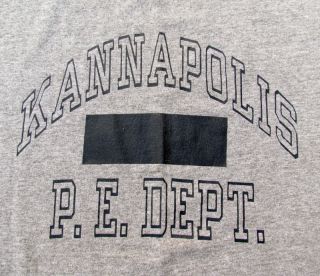 Vtg 80s Kannapolis P E Dept Rayon T Shirt High School Size XL Gym Soft