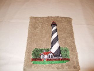 Embroidered St Augustine Light House Towels