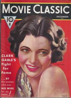 1931 Movie Classic Kay Francis Cover by Marland Stone