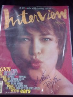Kathy Bates Hand Signed Interview Magazine Aug 91