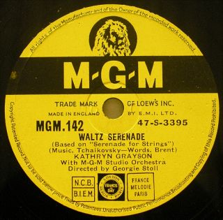 Kathryn Grayson 78 RPM Waltz Serenade MGM 142