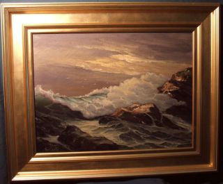 RON GOYETTE Large original oil painting Seascape KENNEBUNKPORT MAINE