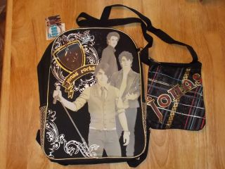 Disney Jonas Bros Backpack w Bonus Bag Purse Nick Kevin Joe Graphics