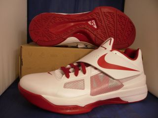 Nike Zoom KD IV 4 Kevin Durant ID Sz 12 White Red 532272 991