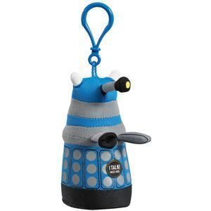 Talking Plush 4 inch Clip on Mini Talking Keychain Blue Dalek