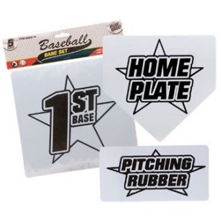 Kids Foam Baseball Bases 5 pc Set Home Plate, 1st, 2nd, 3rd , Pitchers