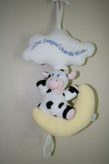 Kids II Musical Plush Cow Jumped over the Moon Crib Pull Toy Hey