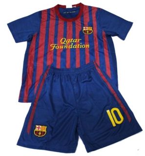 Youth Kids Barcelona Home Soccer Jersey with Short Messi