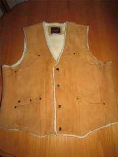 Mens Vintage Rugged Kingsport Shepra Lined Manly Mans Buckskin Leather