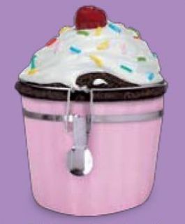 Pink Cupcake Kitchen Hinged Jar Home Decor Boston Warehouse