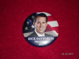Campaign Political Button Rick Santorum 2012