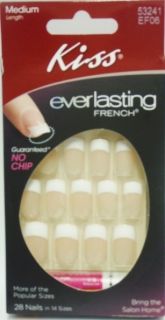 Kiss Everlasting French Nails 28 Nails in 14 Sizes Medium 53241