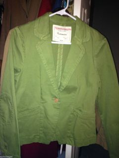 NWOT $98 ANTHROPOLOGIE Kittery Cartonnier Blazer Jacket Green Avocado