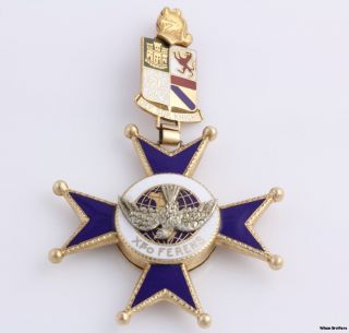 RARE 3rd Degree Deputy Supreme Knight of Columbus Jewel 10K Gold Pin
