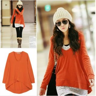 Casual Solid Womens Top Knit Fashion Cool Blouse Tops Long Sleeve