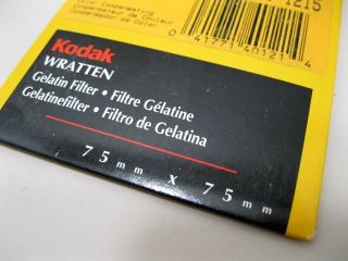 Kodak Wratten Gelatin Filter 75mm X75MM CC010R