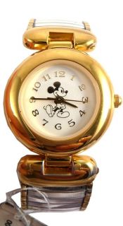  Mickey Mouse Bracelet Watch Two Tone Disney Time Works Excellent Con