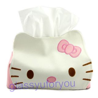 New Cute Hello Kitty Tissue Kleenex Box Cover Holder