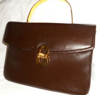 Koret Purse Vintage Handbag Calf Leather Brown Evening