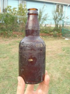 Kovar Piel Bros New York City Embossed Vintage Beer Bottle 1910S