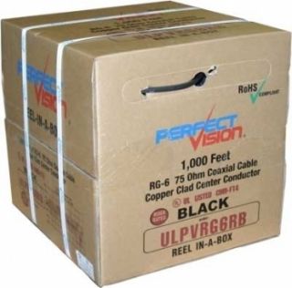 Perfect Vision SATELLITE Single RG 6 Coax Cable 1000 ft Reel in a Box
