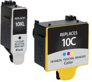 2pk 10 Black Color Ink Cartridges for Kodak Printers