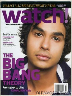 Kunal Nayyar Watch Magazine The Big Bang Theory October