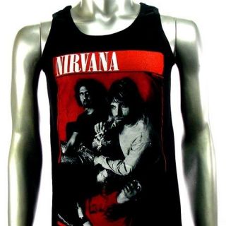 Sz M Nirvana Kurt Cobain T Shirt Tank Top Vest Biker Men Punk Rock V2