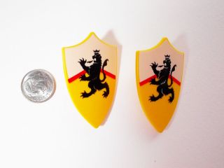 Playmobil Knights Castle Lion Shield Yellow White Red